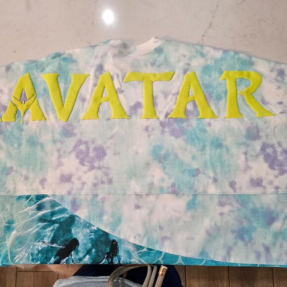 Disney Avatar Spirit Jersey The Way Of Water Large Turqoise 2023 Tie-Die - Picture 2 of 12